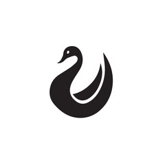 Obraz premium Swan in cartoon, doodle style . Image for t-shirt, web, mobile apps and ui. Isolated 2d vector illustration in logo, icon, sketch style, Eps 10, black and white. AI Generative