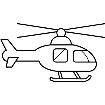 recommend clip art: helicopter with sky outline coloring book page line art drawing