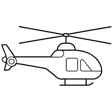 recommend clip art: helicopter with sky outline coloring book page line art drawing