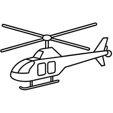 recommend clip art: helicopter with sky outline coloring book page line art drawing