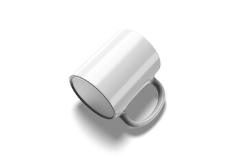 High Angle View of Ceramic Mug, 3D Illustration