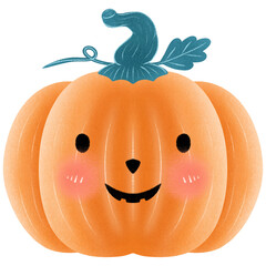 Main symbol of Happy Halloween holiday. halloween pumpkin with smile face