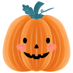 pumpkin smile face. Collection orange pumpkins with scary spooky smile Halloween.