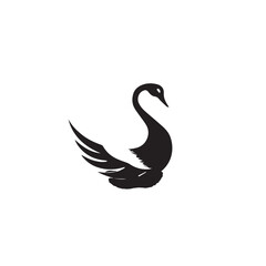 Swan in cartoon, doodle style . Image for t-shirt, web, mobile apps and ui. Isolated 2d vector illustration in logo, icon, sketch style, Eps 10, black and white. AI Generative