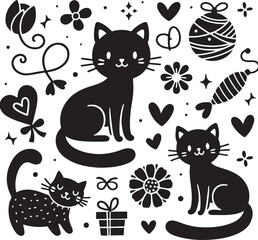Calming cat clipart vector design,awesome Calming cat svg,high resolution printable Calming cat artwork