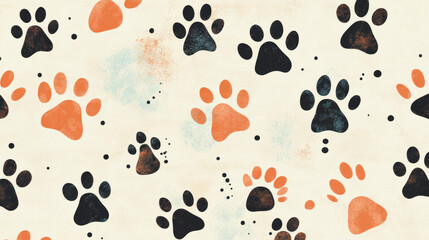 Paw Print Pattern.
