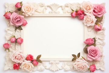 Rose flower frame plant.