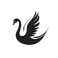 Obraz premium Swan in cartoon, doodle style . Image for t-shirt, web, mobile apps and ui. Isolated 2d vector illustration in logo, icon, sketch style, Eps 10, black and white. AI Generative