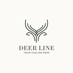 Deer head line elegant logo icon designs vector, suitable for your design need, logo, illustration, animation, etc.