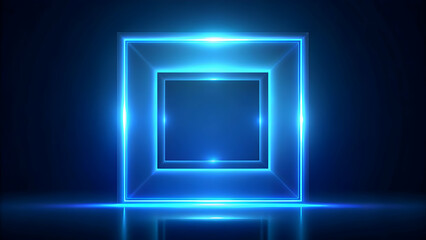 Abstract geometric design featuring a vibrant blue diamond.Tech-inspired logo with a 3D blue rhombus and reflective surface.