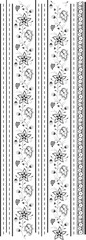 Flower Border Design Pattern For Fabric, embroidery, texture.