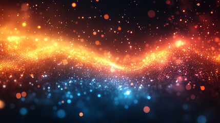 Fototapeta premium Abstract Yellow Blue Orange Glowing Blurred Grain Texture Background