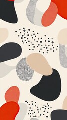 Minimalist Scandinavian pattern with simple shapes and neutral colors 