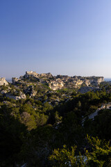 Medieval castle and village, Les Baux-de-Provence, Alpilles mountains, Provence, France