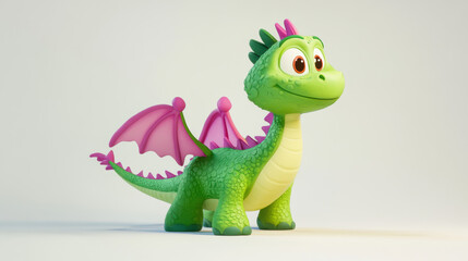 Fototapeta premium Cute Green Dragon.