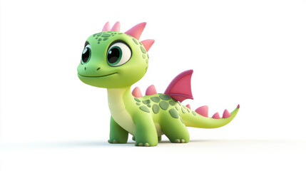 Fototapeta premium Cute Green Dragon.