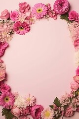 pink rose frame