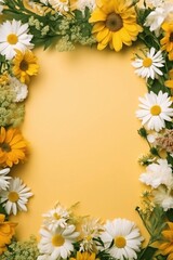 frame of flowers