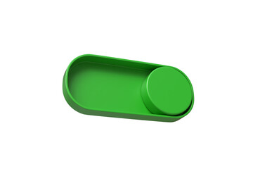 green button isolated on white