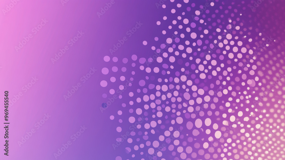 Poster purple dot background.