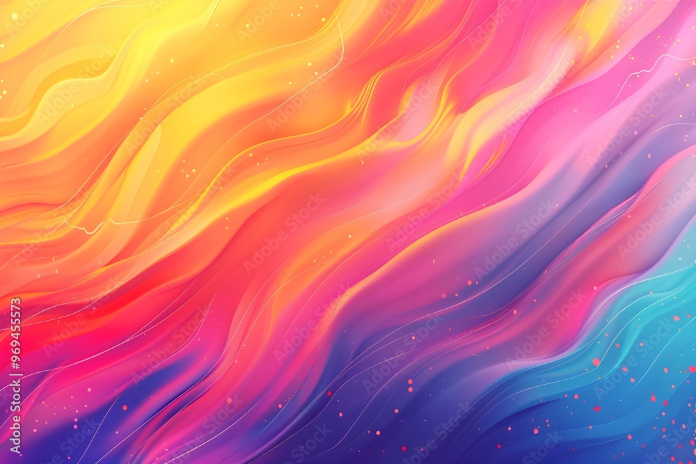 Poster a vibrant abstract artwork featuring swirling, sun-kissed hues that evoke feelings of warmth and ene
