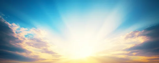 sky panorama Natural colors Evening sky Shine new day for Heaven, The light from heaven from the sky is mystery, In the twilight golden atmosphere, Modern sheet structure design, New Banner Web 2025