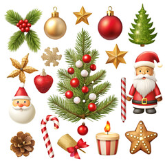 Set of Christmas elements Celebration event for Merry Christmas and New Year