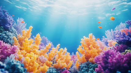 Naklejka premium Coral Reef Underwater.