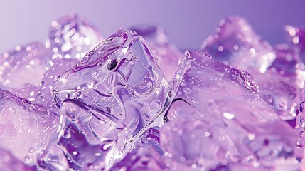 Luscious and cold ice pride with a purple backdrop