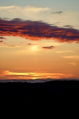 Scenic view of sunrise near Kverva on the island of Froeya, Norway