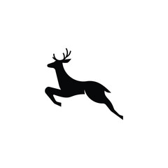 Slhouette Jump Deer logo design