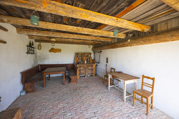 Traditional wine cellars street in Diepolz near Mailberg, Lower Austria, Austria