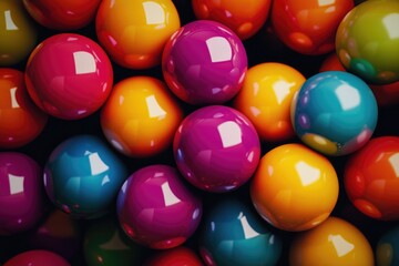 Colorful Balls Close-Up