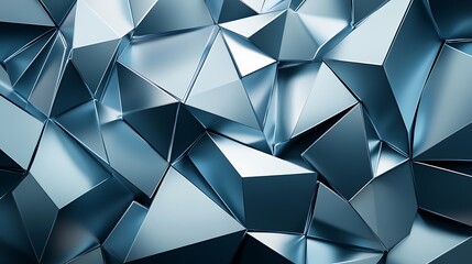 Obraz premium Futuristic Steel Blue Low-Poly Abstract Background for Modern Design Projects