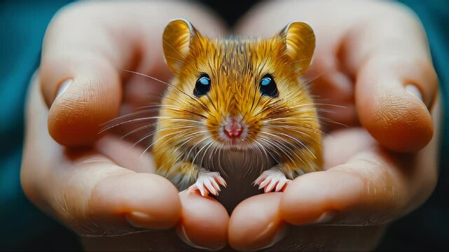 hamster in a hand