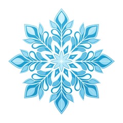 Fototapeta premium Design element in the form of a decorative snowflake.