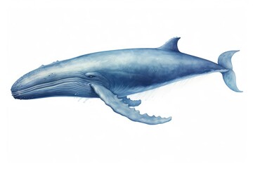 Naklejka premium Blue whale animal mammal fish.
