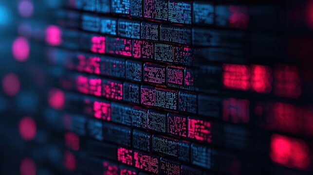 Digital fortress representing advanced firewall security around a sensitive database, firewall, cyber defense