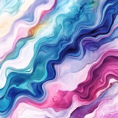 Fototapeta premium A mesmerizing abstract artwork featuring swirling waves of vibrant blue and pink hues, evoking fluid elegance and creative energy.