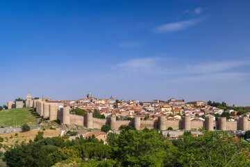 Obraz premium Medieval Walls in Avila, UNESCO site, Castile and Leon, Spain