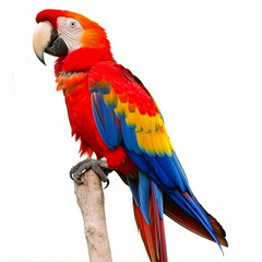 Obraz premium Parrot, colorful bird no background transparent