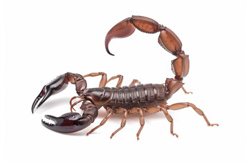 scorpion on white blank background