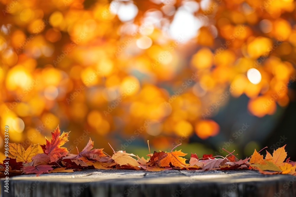 Poster fall leaves background backgrounds autumn plant.