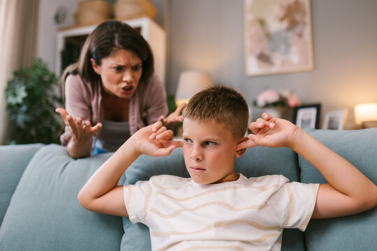 Mother’s Anger Grows as Son Blocks Her Out with Fingers in Ears