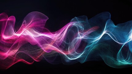 Obraz premium Abstract wave of colorful light representing energy and motion.