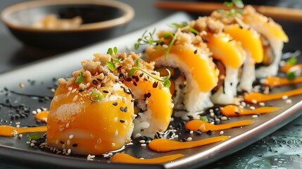 Mango roll with dry fruits