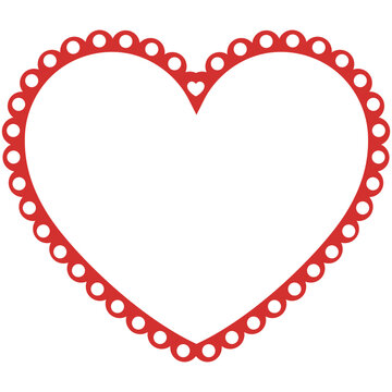 corazon con borlas, marco de corazon