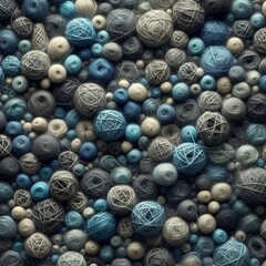 Texture bleu avec des fils en laine.