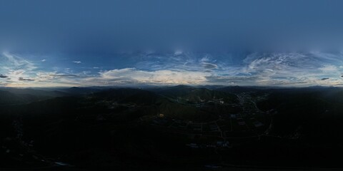 Drone Sky 360 panorama 8K