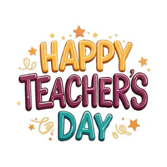 Happy Teacher's Day With Element Vector Illustration Poster Design 